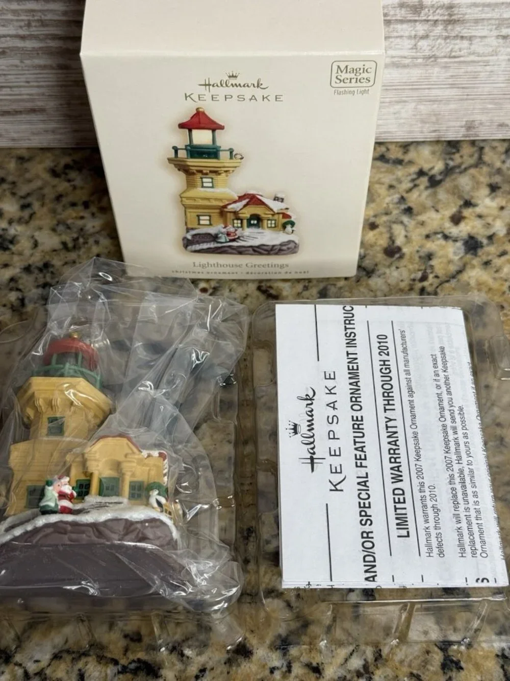 2007 MAGIC Hallmark Keepsake Christmas Ornament Lighthouse Greetings # 11 NEW
